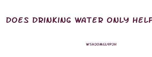 does drinking water only help lose weight