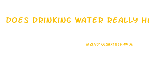 does drinking water really help you lose weight