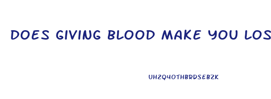 does giving blood make you lose weight
