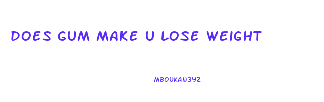 does gum make u lose weight