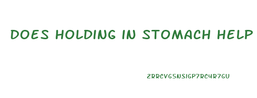 does holding in stomach help lose weight