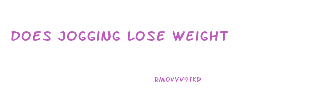 does jogging lose weight