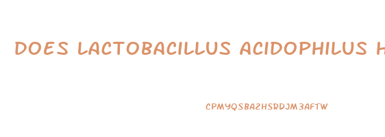 does lactobacillus acidophilus help you lose weight