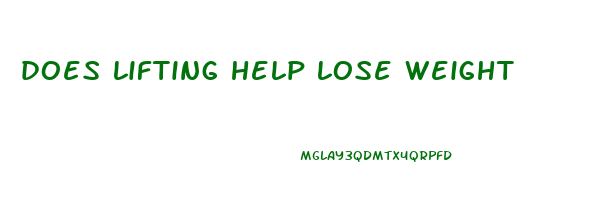 does lifting help lose weight