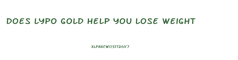 does lypo gold help you lose weight