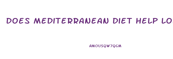 does mediterranean diet help lose weight