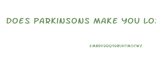 does parkinsons make you lose weight