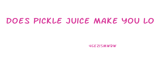 does pickle juice make you lose weight