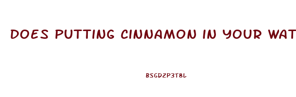 does putting cinnamon in your water help you lose weight