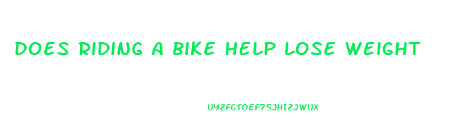 does riding a bike help lose weight