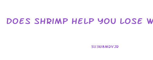 does shrimp help you lose weight