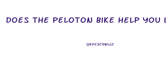 does the peloton bike help you lose weight