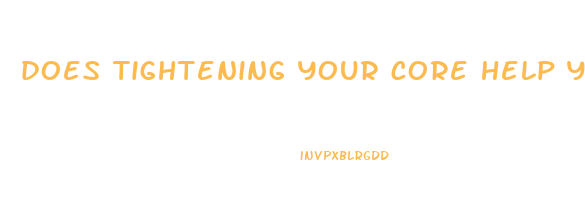 does tightening your core help you lose weight