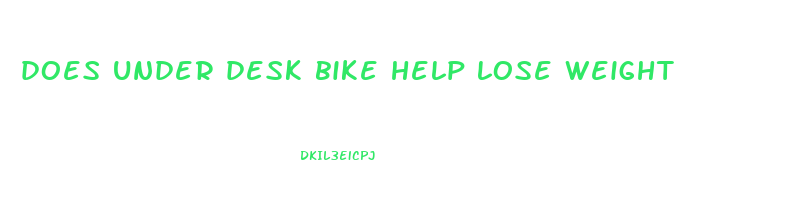 does under desk bike help lose weight