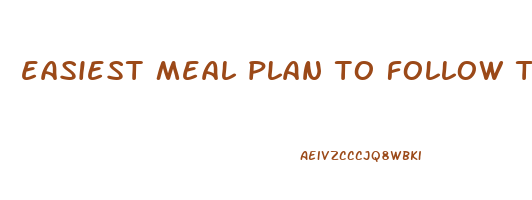 easiest meal plan to follow to lose weight