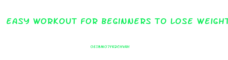 easy workout for beginners to lose weight