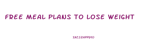 free meal plans to lose weight