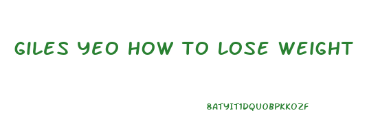 giles yeo how to lose weight