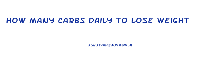 how many carbs daily to lose weight