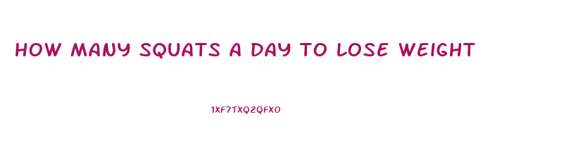 how many squats a day to lose weight