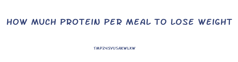 how much protein per meal to lose weight
