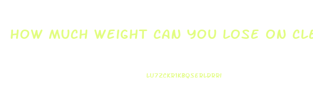 how much weight can you lose on clen