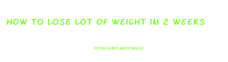 how to lose lot of weight in 2 weeks