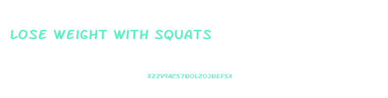 lose weight with squats