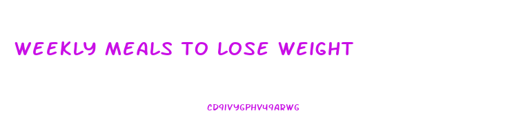 weekly meals to lose weight