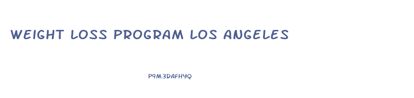 weight loss program los angeles