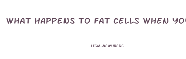 what happens to fat cells when you lose weight