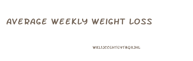 average weekly weight loss