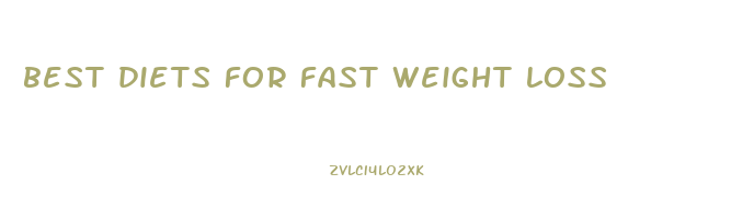 best diets for fast weight loss