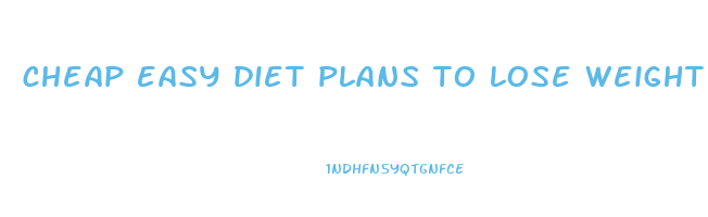 cheap easy diet plans to lose weight fast