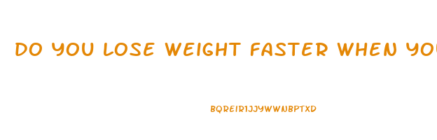 do you lose weight faster when youre younger