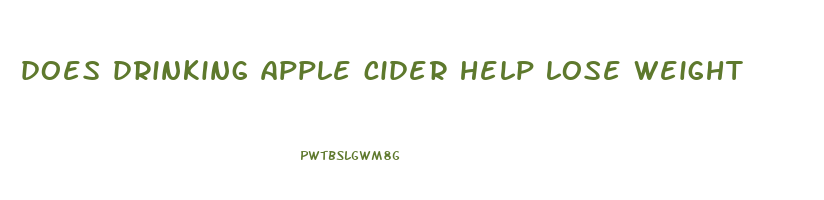 does drinking apple cider help lose weight