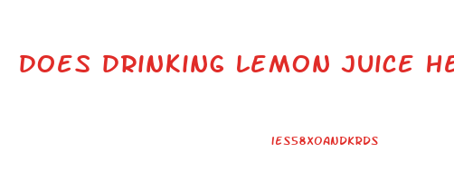 does drinking lemon juice help lose weight