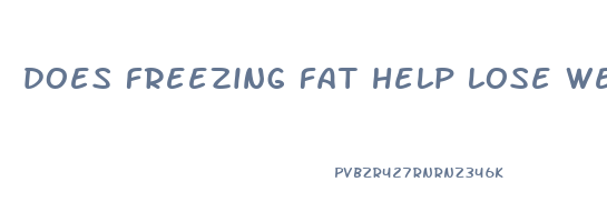 does freezing fat help lose weight