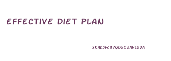effective diet plan