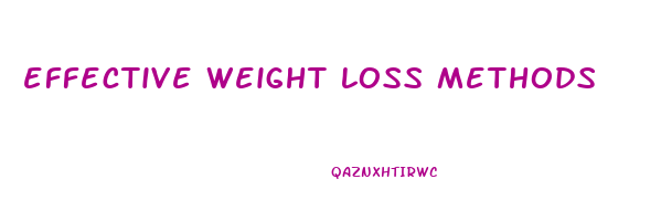 effective weight loss methods