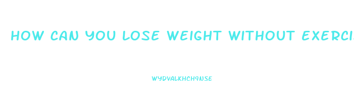 how can you lose weight without exercising