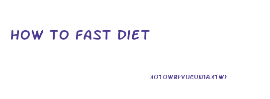 how to fast diet