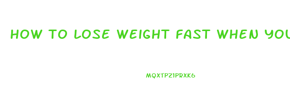 how to lose weight fast when you are diabetic