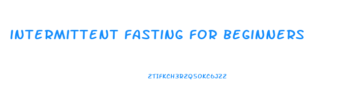 intermittent fasting for beginners