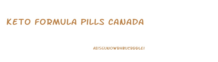 keto formula pills canada