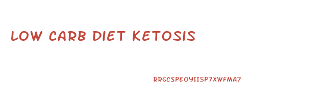 low carb diet ketosis