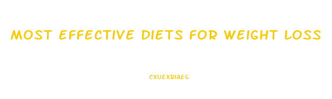 most effective diets for weight loss