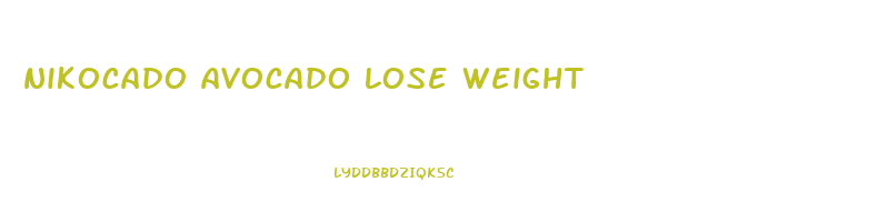 nikocado avocado lose weight