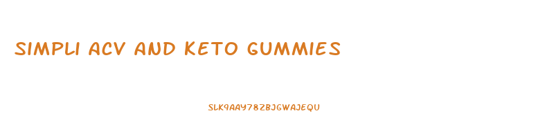 simpli acv and keto gummies