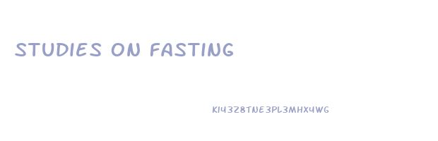 studies on fasting